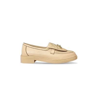 CHANEL QUILTED LEATHER CC TURNLOCK LOAFERS 
